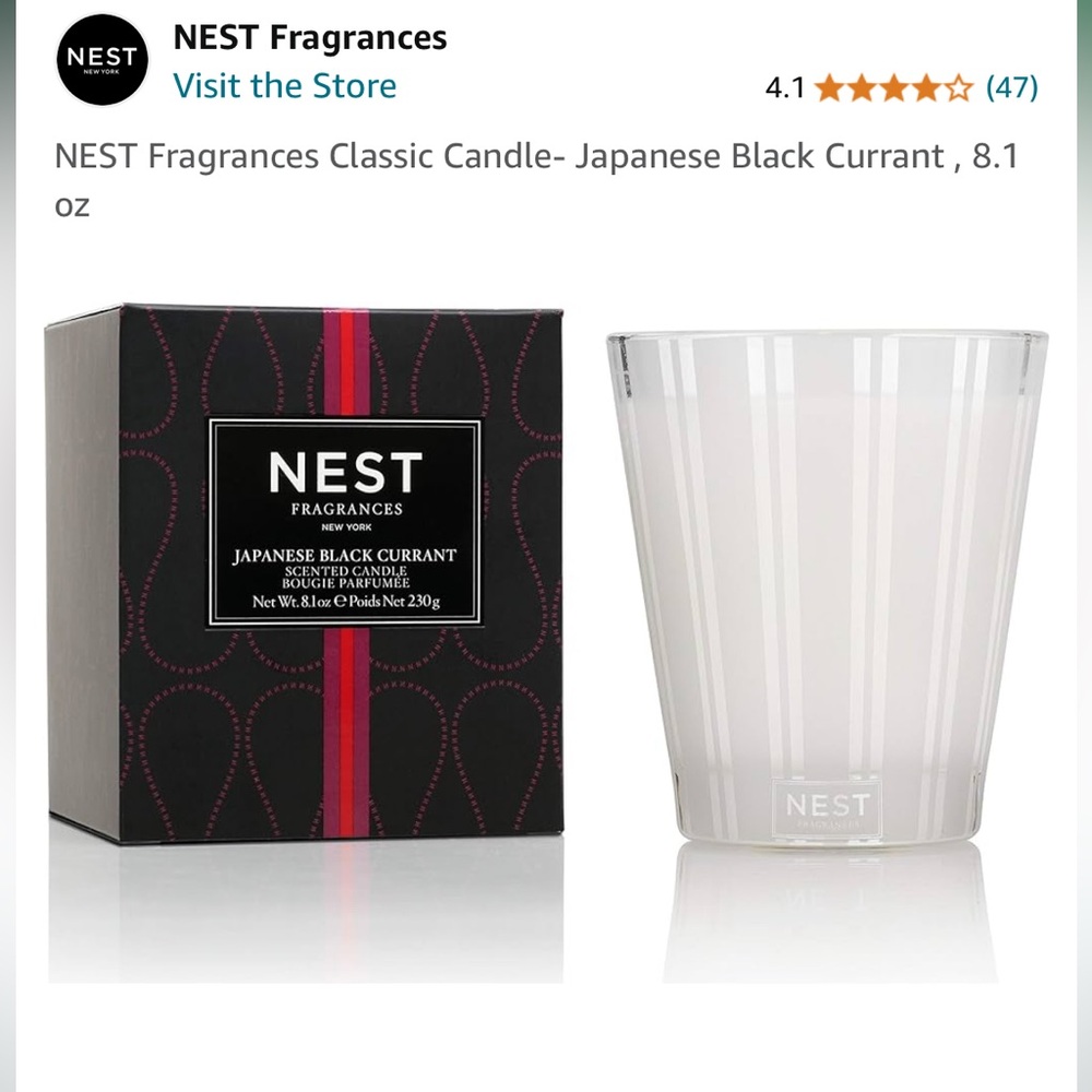 NWT NEST Fragrances Classic Candle- Japanese Black Currant , 8.1 oz
